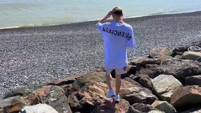 Persuaded a Straight Guy to Give a on the Beach