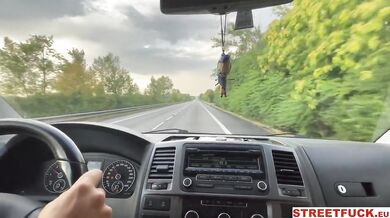 StreetFuck - Wet for Warsaw - Hitchhiking Babe Fucks a Stranger For A Ride Cherry Candle