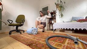 hot milf vacuuming dirty carpet m0