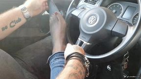 Shoeplay on dashboard and taking off nylons HD wmv 1920x1080