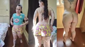 curious goddess - hot brunette with a big ass and small tits, loose and tall