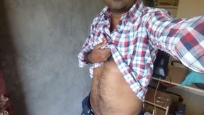 mayanmandev nude strip in checked shirt