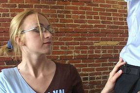 Jacqueline fucking in the classroom with her glasses