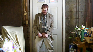 Ginormous-Trouser snake Israeli Father Jerks in Suit