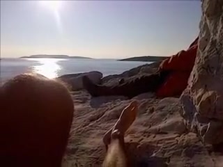 Wanking in Public (limanakia nude beach)