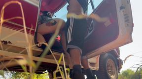 Stop Back Roading And Ride Me - Outdoor Public Sex Almost Caught