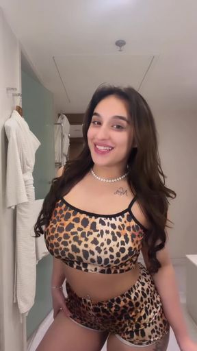 Leopard print lingerie