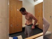 dressing in public locker room after sauna & shower