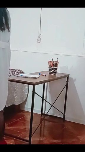 Private Teacher Has Sex in a Class at Her Best Friend's Stepson's House