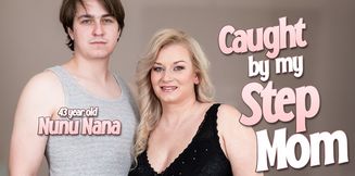 Nunu Nana is a big tits stepmom who catches her stepmom in the shower and wants to fuck him hard