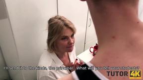 ”TUTOR4K. Guy doesnt pay tutor for lesson but just bangs older tart”