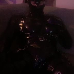 full latex doll having fun