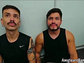 Muscled Latino Simon slides non stop hard dick into Mateos bottom hole