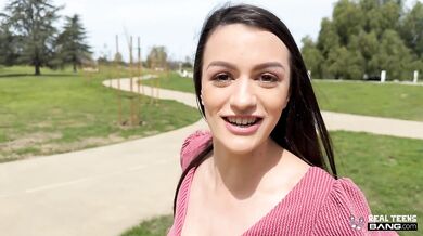 Brunette gets nasty riding a hotel room POV