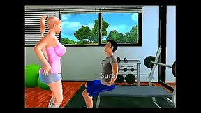 Blonde Milf Workout Fantasy Turns Steamy with Ron Jeremy in Anime Action