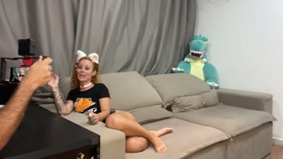 Hot redhead went looking for a job and got cock in the tight pink pussy of the future boss