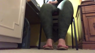 candid shoeplay in flats