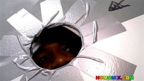 Whiteboi takes a huge black cock at gloryhole