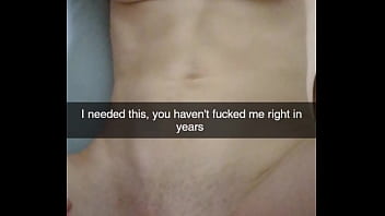 Wife Cheats While Home Alone And Cucks Her Husband On Snapchat. Cumslut Can&#039_t Stop Cumming