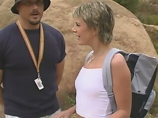 Blonde milf mom outdoors fucking