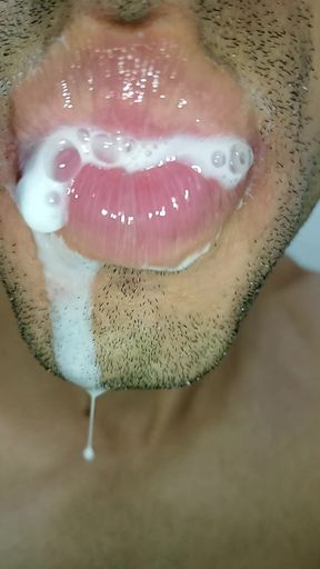 I Love Cum in My Mouth, Tongue Long Tongue, Kiss, Six Pack, Fitness Gym, Submissive, Women's Lingerie