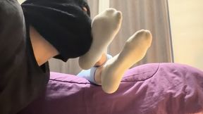 Real Socks Smelling & Intense Foot Worship Session