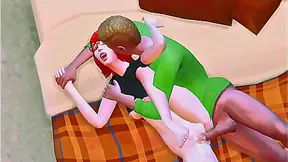 Fiery Redhead Tamed by Dual Domination – Screams Fill Sims Hentai Night