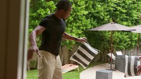 gardeners called in by marica hase for filling all her holes with piss clean-up biw024