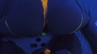 Hot Babe gets an amazing UV Color Paint on Nude Body | Happy Halloween |