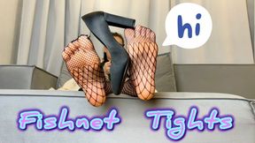 YOU HAVE A CHANCE TO TOUCH THE MOST FETISH LEGS IN FISHNETS 4K