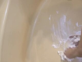 Shaving Cream feet