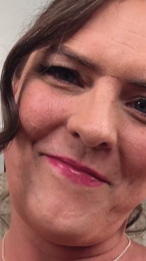 BOBSTGIRLS - Mature Tgirl masturbates her mega big cock   Clip 1
