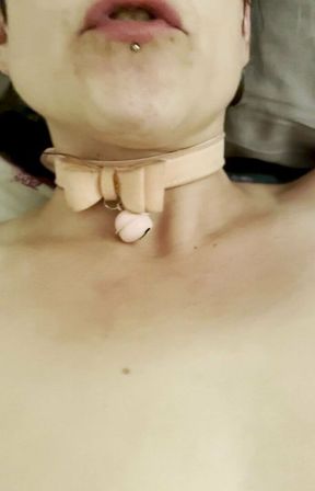 Slave wife &ndash; nipple clamps pussy play