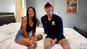 Latina girl Mackenzie got laid in missionary by a white dude