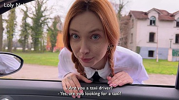 Fuck taxi - Horny cutie loves to ride a taxi and bounce on my dick!