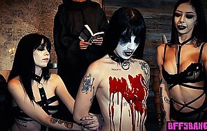 Dark ritual performed around halloween ends in foursome