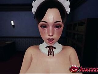 Massive Bazookas Blond Lara in Animation - Experience Doggy position Banging Her Large Booty, Standing Sex For Moist Twat & Lifting Sex Finished with Cum Inside Constricted Cunt A Lot Of Goo