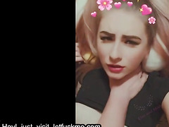 creampie petite  slut filming herself being fucked with a hug anal