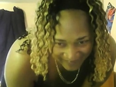 Curvy Ebony Cam Girl Plays with Fruit