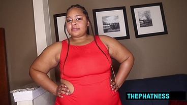 Juicy Red in sexy Red Dress