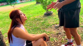 Fucked by a stranger after being offered money in the street - Cum in the mouth of MilanRodriguezx