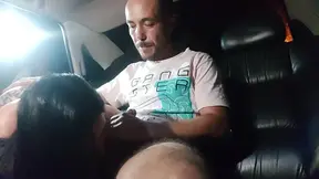 Hot wife sucking her cuckold while the uber with a big dick fucks her ass mercilessly