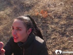Sucking me off in the middle of nowhere