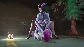 3d warcraft porn parody: futa elves and a demon girl in a steamy threesome