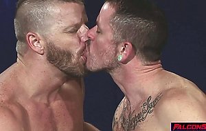 Hunk fucks studs deep throat and bangs his asshole hard
