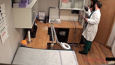Shy Innocent Mixed Girl Undergoes Mandatory New Student Physical - GirlsGoneGyno Bella, Tampa University Physical - Part 1 of 7 Reup