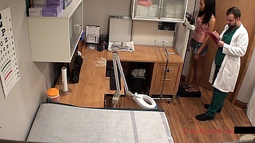 Shy Innocent Mixed Girl Undergoes Mandatory New Student Physical - GirlsGoneGyno Bella, Tampa University Physical - Part 1 of 7 Reup