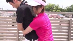 Breasty Golf Instructor Shows Off Her Assets During Lessons - Part One