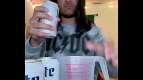 I drink a big cup of for later pissing and then drinking my own pee