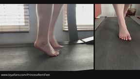 Tip Toes on Treadmill with side-by-side multiple views